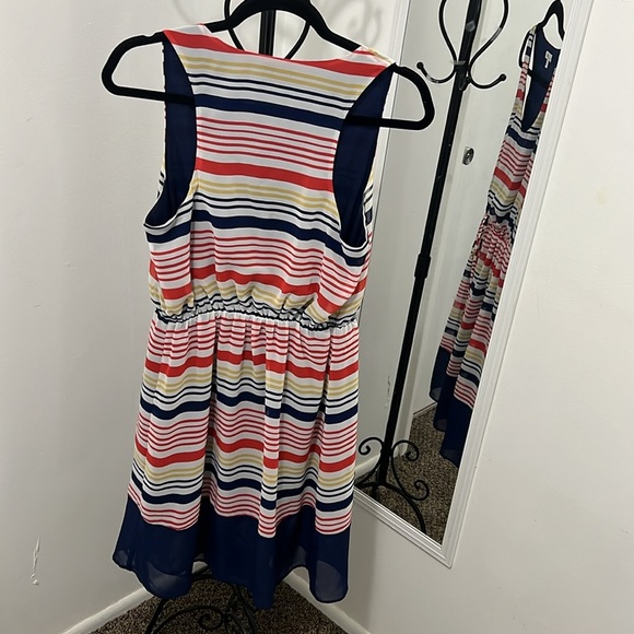 Charming Charlie Multicolor Striped Sleeveless Dress - Picture 4 of 6